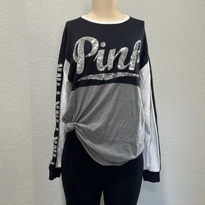 Victoria Secret Pink sequin Long Sleeve Top